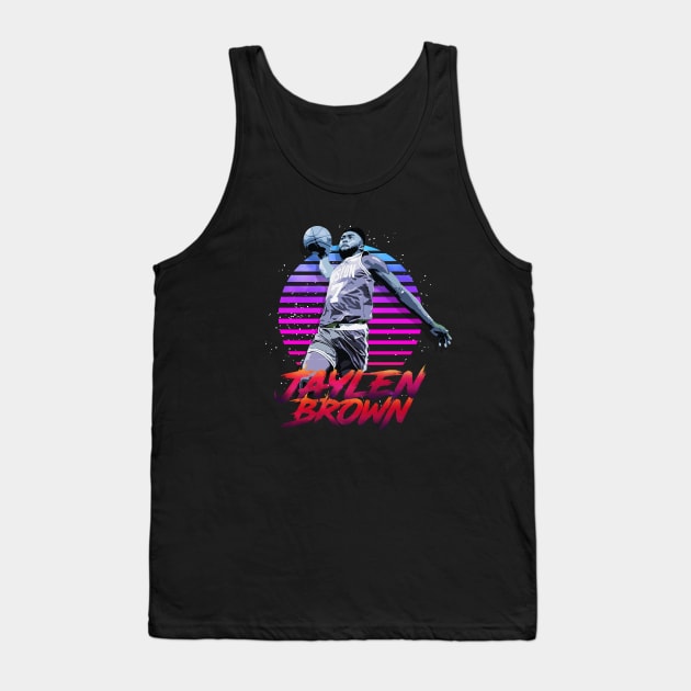 Jaylen Brown Nickname Retrowave Outrunner Tank Top by StupidHead